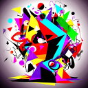 AIアートポスター シュールリアリズムに影響され川瀬巴水に影響されないカナブストラクドによる… オリジナルアート作品 アートポスター アートプリント インテリア