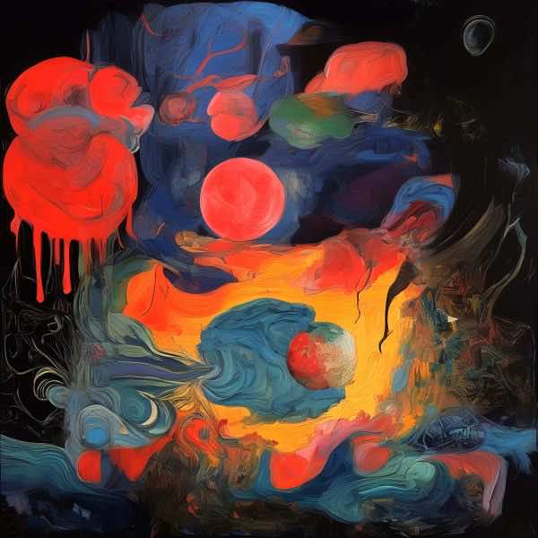 AIアートポスター カナブストラクド「アフ・クリント的立体螺旋なき超現実」 Kanabstracd オリジナルア..