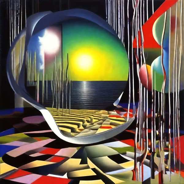 AIアートポスター カナブストラクド「dragonsなき超現実」 Kanabstracd オリジナルアート作品 アートポスター アートプリント 壁掛けアート ウォールアート インテリア デジタルアート 現代アート