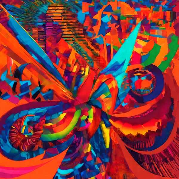 AIアートポスター カナブストラクド「非ポロック的白黒なき入り組んだ表現主義」 Kanabstracd オリジナ..