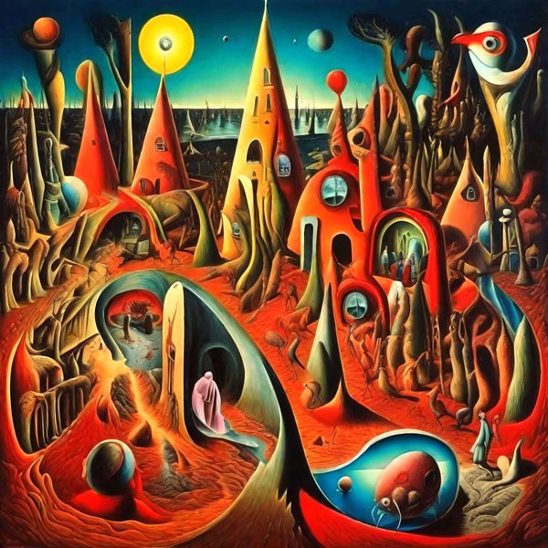 AIアートポスター カナダンスキー「雲なき超現実」 Kanadansky オリジナルアート作品 アートポスター ..