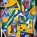 近代絵画風 AIアート ポスター ジョルジュ・ブラック風「無題」 近代画家風 近代画風アート Georges Braque