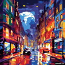 AIアートポスター カナブストラクドと広重とによる「Urbann」 … オリジナルアート作品 アートポスター アートプリント インテリア(3)