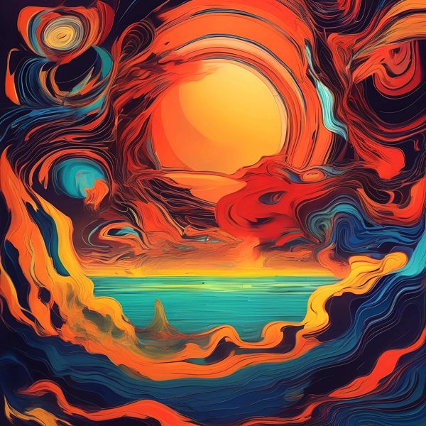 AIアートポスター カナブストラクド「アフ・クリント的立体螺旋なき超現実」 Kanabstracd オリジナルアート作品 アートポスター アートプリント 壁掛けアート ウォールアート インテリア デジタルアート 現代アート