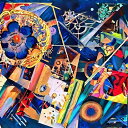 AIアートポスター 数学に学んだ否認されたカンディンスキーとボスの共作風 「微分」 オリジナルアート作品 アートポスター アートプリント インテリア