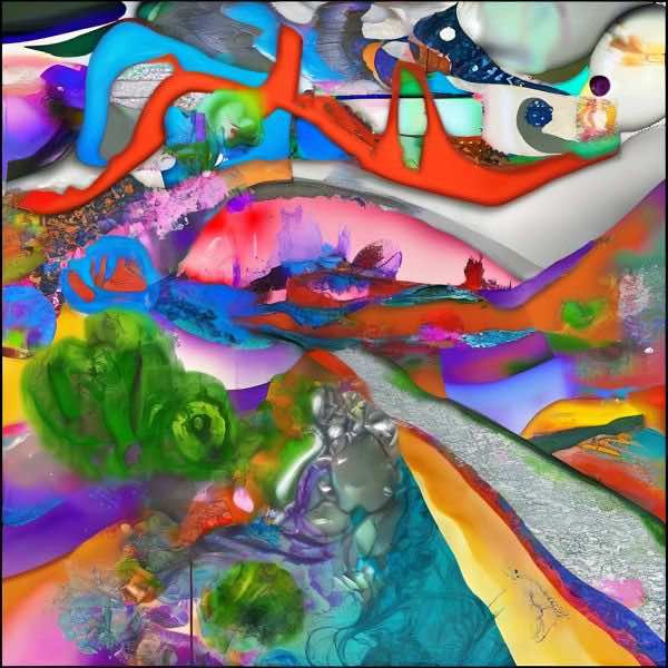 AIアートポスター カナブストラクド「Af Clint 的弓なき超現実」 Kanabstracd オリジナルアート作品 ア..