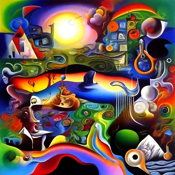 AIアートポスター カナブストラクド「有刺なき超現実」 Kanabstracd オリジナルアート作品 アートポス..