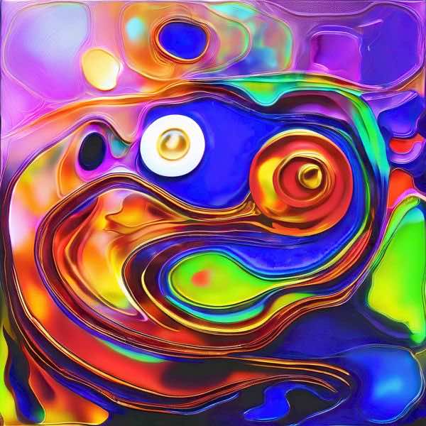 AIアートポスター カナブストラクド「上向き矢印なき±超現実と±雲」 Kanabstracd オリジナルアート作品..