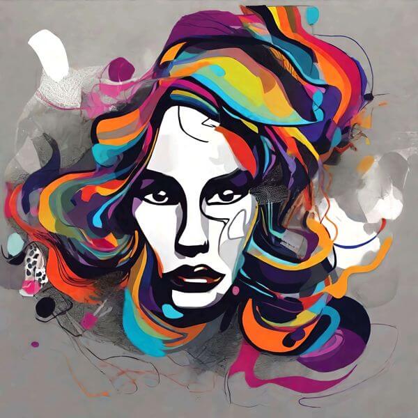 最初の商品画像がポスターの全体図です．2 番めの商品画像として中央部分の拡大図をのせています． 【GPT5/4o による解説】 (正確でない場合がありますので，ご注意ください.) この絵は，ポップアートとストリートアートの影響を受けた作品で...