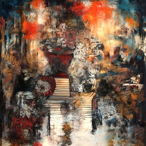 AIアートポスター カナブストラクド「アルチンボルド・ダリ的…」 Kanabstracd オリジナルアート作品 アートポスター アートプリント 壁..