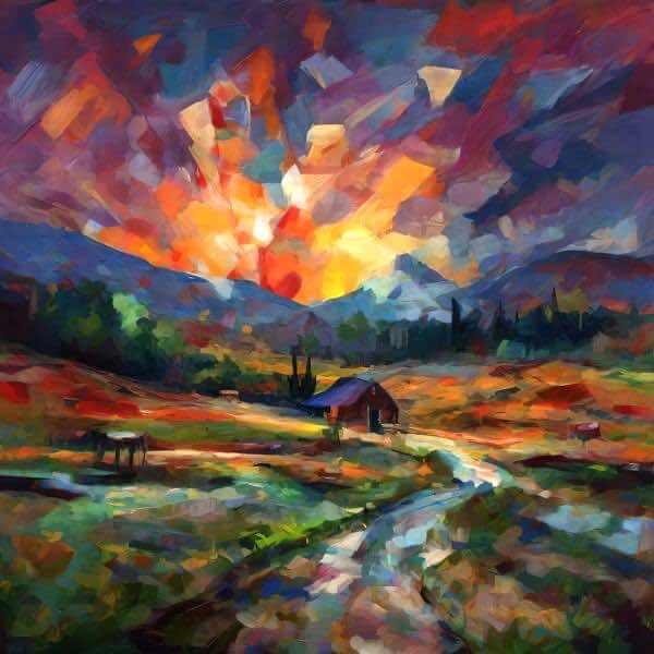 絵画風 AIアート ポスター 歌川芳艶の影響を排したカナによる 「無題」