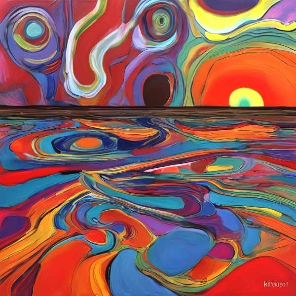 AIアートポスター カナブストラクド「ミュンター的弓なき±超現実」 Kanabstracd オリジナルアート作品 ..