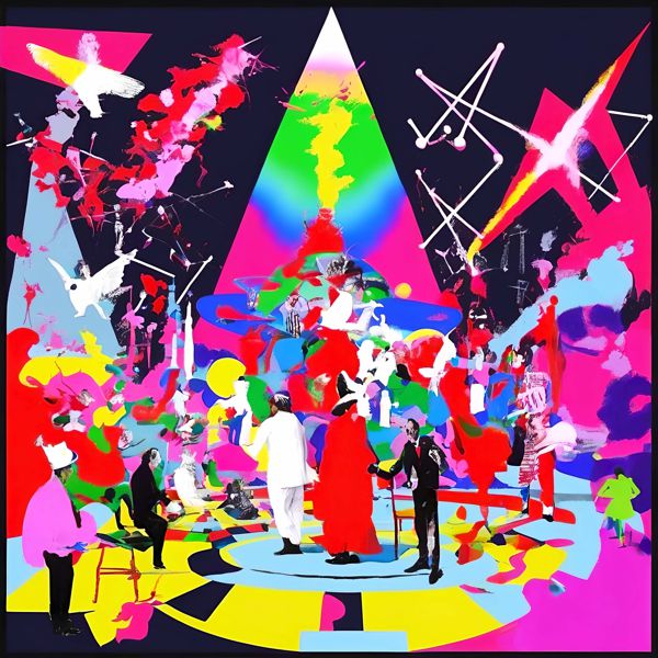 AIアートポスター カナブストラクド「ピカスビア的木目なき不条理主義」 Kanabstracd オリジナルアート..