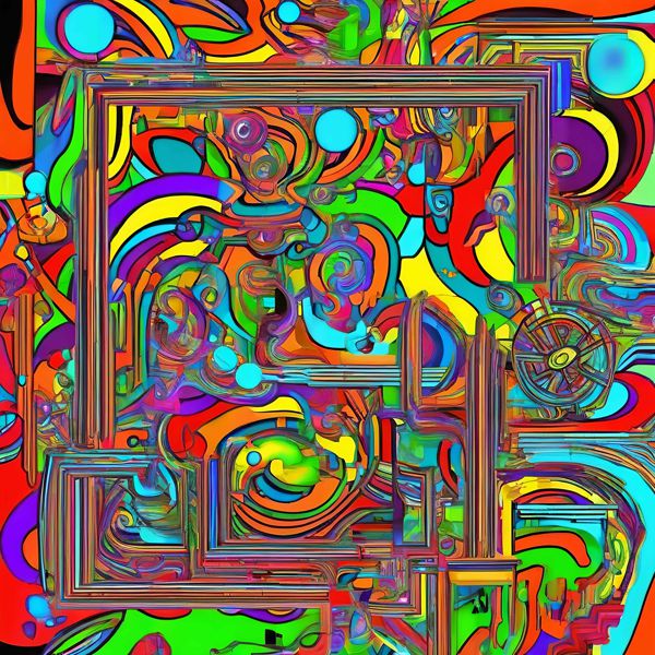 AIアートポスター カナブストラクド「リヒター的弓なき超現実」 Kanabstracd オリジナルアート作品 ア..