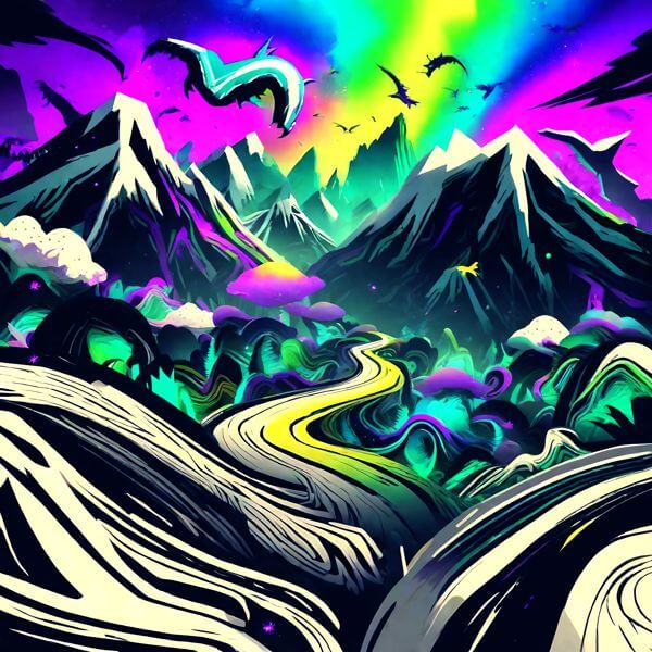 絵画風 AIアート ポスター 赤とピート・モンドリアンの影響を排したカナブストラクドによる 「無題」