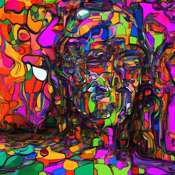 Rakuten - AIアートポスター カナブストラクド「非渓斎英泉的超現実」 Kanabstracd オリジナルアート作品 アートポスター アートプリント 壁掛けアート ウォールアート インテリア デジタルアート 現代アート