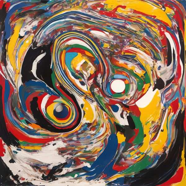 AIアートポスター カナブスタクド「ポロック的有刺なき…」 Kanabstacd オリジナルアート作品 アートポ..