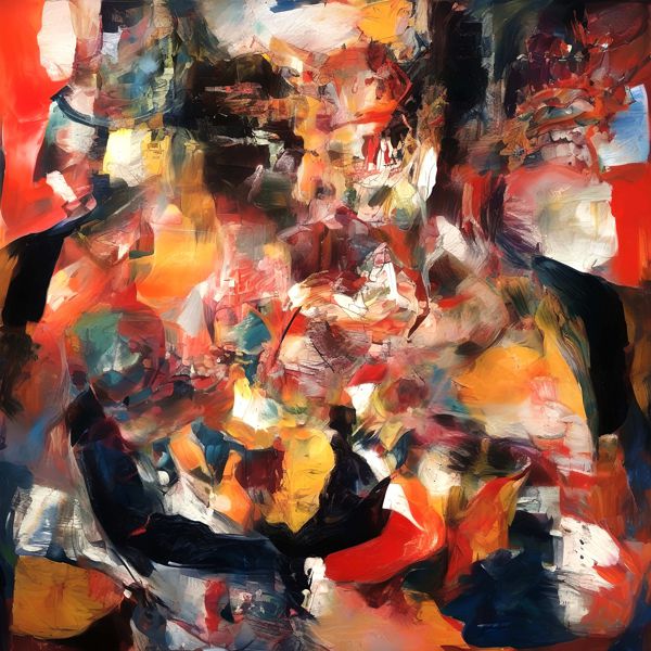 AIアートポスター カナブストラクド「リヒター的矢なき不条理主義」 Kanabstracd オリジナルアート作品 アートポスター アートプリント 壁掛けアート ウォールアート インテリア デジタルアート 現代アート