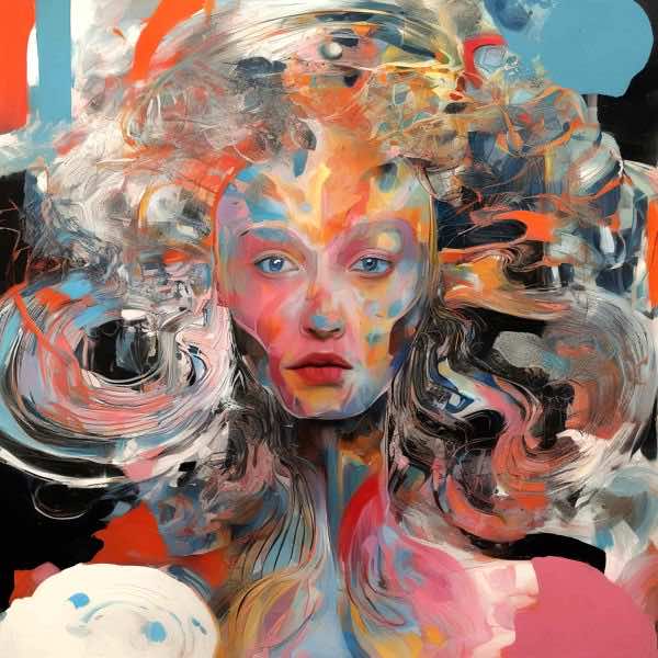 AIアートポスター カナブストラクド「アフ・クリント的網なき超現実」 Kanabstracd オリジナルアート作..