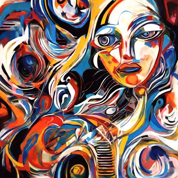 AIアートポスター キノコに影響されないカナブストラクドによる … オリジナルアート作品 アートポスター アートプリント インテリア