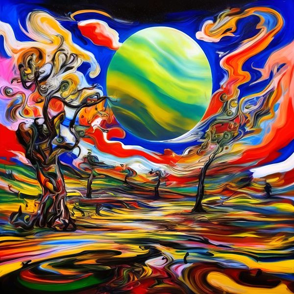 AIアートポスター カナブストラクド「網なき不条理リアリズム」 Kanabstracd オリジナルアート作品 ア..