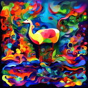 AIアートポスター 有刺に影響されないカナブストラクドとパイカスビアとによる … オリジナルアート作品 アートポスター アートプリント インテリア
