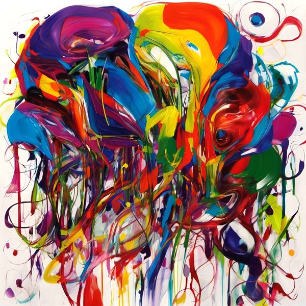 AIアートポスター カナブストラクド「±クラゲ」 Kanabstracd オリジナルアート作品 アートポスター ア..