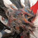 AIアートポスター 不条理リアリズムに影響され市松模様の影響を排したカナブストラクドとゲルハルト・リヒターの共作風… オリジナルアート作品 アートポスター アー...