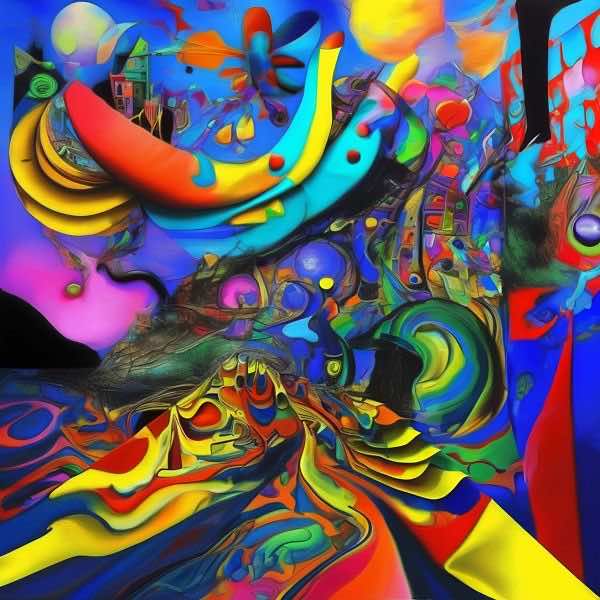 AIアートポスター カナブストラクド「 Af Clint 的超現実」 Kanabstracd オリジナルアート作品 アート..