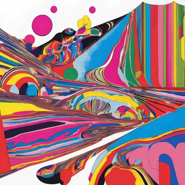 AIアートポスター カナブストラクド「モンドリアン的正方形なき不条理主義」 Kanabstracd オリジナルアート作品 アートポスター アートプリント 壁掛けアート ウォールアート インテリア デジタルアート 現代アート