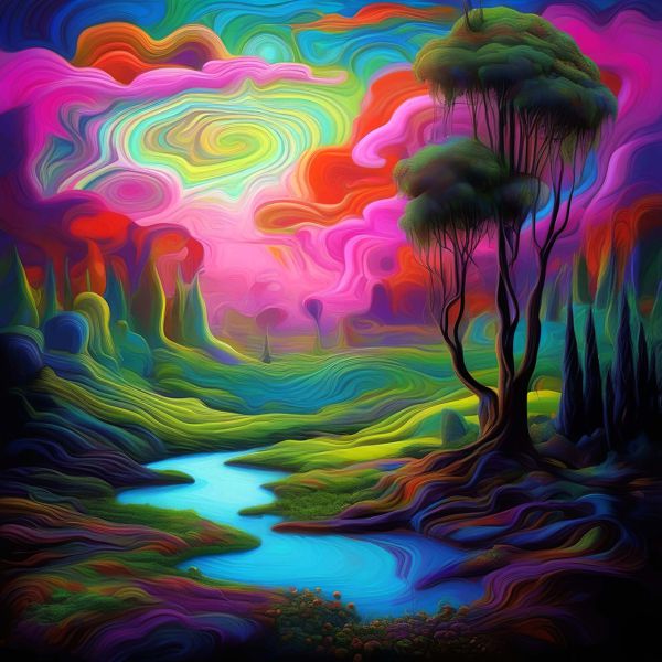 Rakuten - AIアートポスター カナブストラクド「Hallucinatory Landscape ・広重的…」 Kanabstracd オリジナルアート作品 アートポスター アートプリント 壁掛けアート ウォールアート インテリア デジタルアート 現代アート