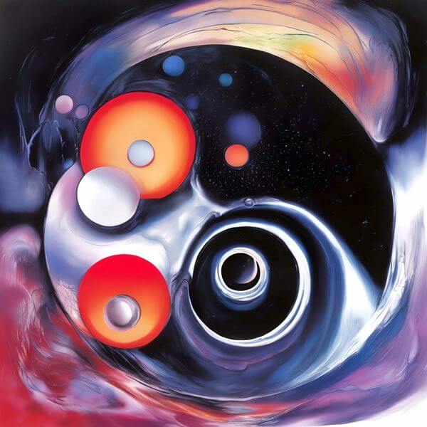 AIアートポスター カナブストラクド「H.A.クリント的矢羽根なき超現実」 Kanabstracd オリジナルアート作品 アートポスター アートプリ..