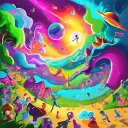 AIアートポスター モンドリアンに影響されないカナブストラクドとポール・セザンヌとによる … オリジナルアート作品 アートポスター アートプリント インテリア