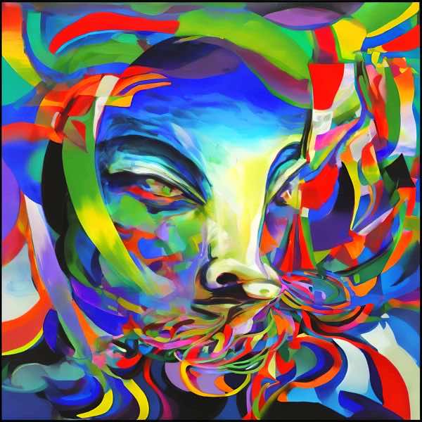 AIアートポスター カナブストラクド「Mosq 的有刺なき±超現実」 Kanabstracd オリジナルアート作品 ア..