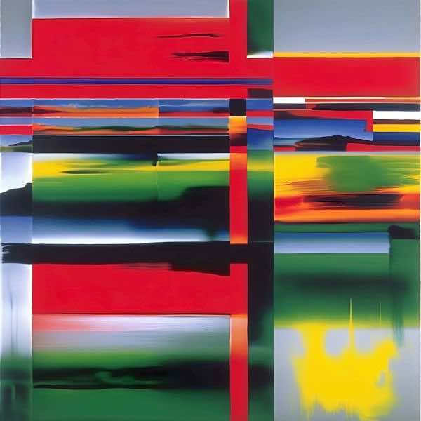 AIアートポスター カナブストラクド「リヒター的螺旋なき超現実」 Kanabstracd オリジナルアート作品 ..