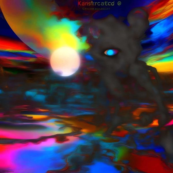 Posters （Art） - AIアートポスター カナブストラクド「Clint West 的矢なき超現実」 Kanabstracd オリジナルアート作品 アートポスター アートプリント 壁掛けアート ウォールアート インテリア デジタルアート 現代アート