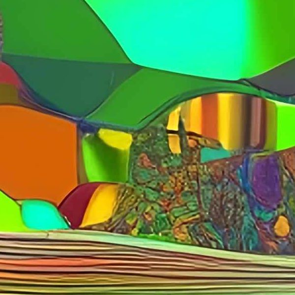 デイシン プライムのAIアートポスター キャナブストラクド「シャガール的矢なき超現実」 Canabstracd オリジナルアート作品 アートポスター アートプリント 壁掛けアート ウォールアート インテリア デジタルアート 現代アート｜アングル2