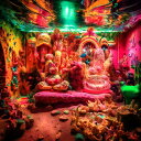 AIアートポスター 単純なグレーに影響されない「4D」 オリジナルアート作品 アートポスター アートプリント インテリア