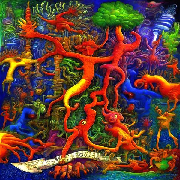 AIアートポスター カナブストラクド「円なき免疫」 Kanabstracd オリジナルアート作品 アートポスター ..