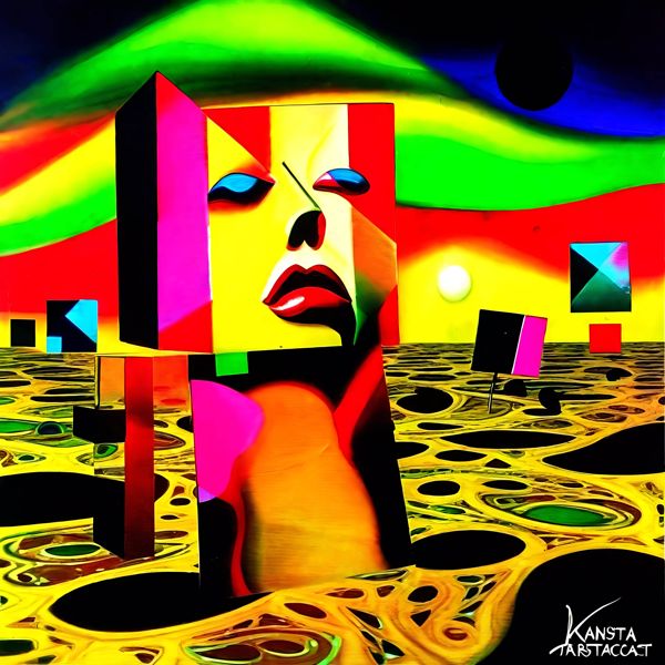 Posters （Art） - AIアートポスター カナブストラクド「一様なグレーなき超現実」 Kanabstracd オリジナルアート作品 アートポスター アートプリント 壁掛けアート ウォールアート インテリア デジタルアート 現代アート