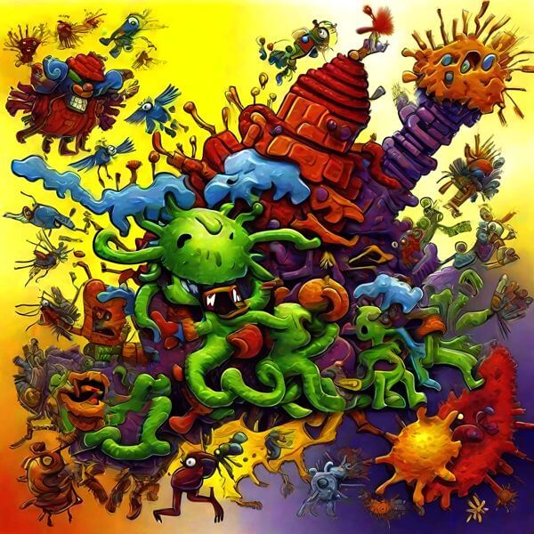 AIアートポスター カナブストラクド「円なき免疫」 Kanabstracd オリジナルアート作品 アートポスター ..