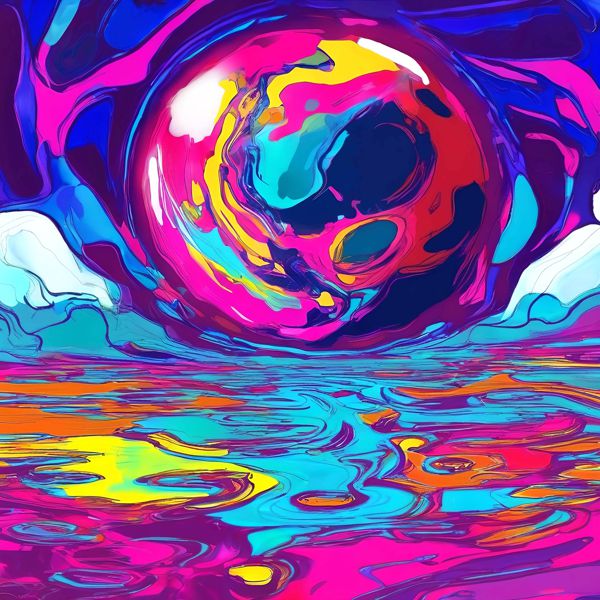 Rakuten - AIアートポスター カナブストラクド「クラーリ的矢羽根なき±超現実」 Kanabstracd オリジナルアート作品 アートポスター アートプリント 壁掛けアート ウォールアート インテリア デジタルアート 現代アート