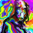 AIアートポスター 不条理リアリズムに影響され有刺に影響されないカナブストラクドとクリムトとによる… オリジナルアート作品 アートポスター アートプリント イン...