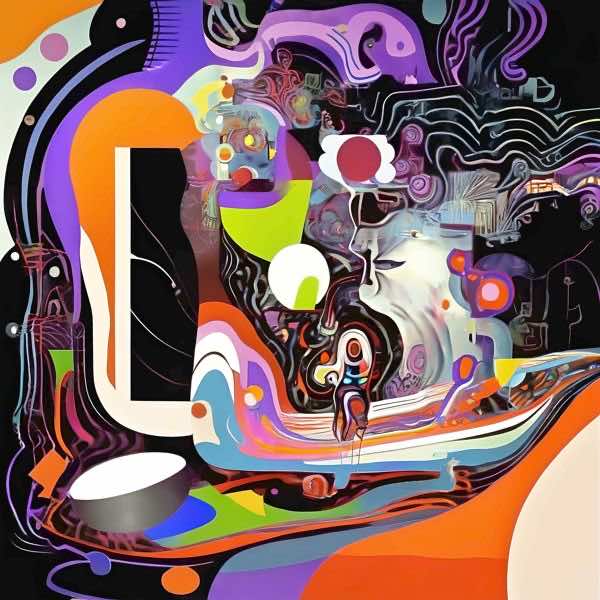 AIアートポスター カナブストラクド「ポロック的弓なき超現実」 Kanabstracd オリジナルアート作品 ア..