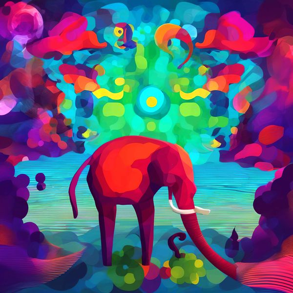 AIアートポスター カナブストラクド「スーラ的有刺なき超現実」 Kanabstracd オリジナルアート作品 ア..