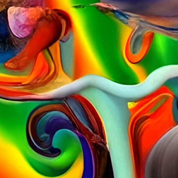 AIアートポスター カナブストラクド「Surrealisp ・非Clee的網なき…」 Kanabstracd オリジナルアート作品 アートポスター アートプリント 壁掛けアート ウォールアート インテリア デジタルアート 現代アート