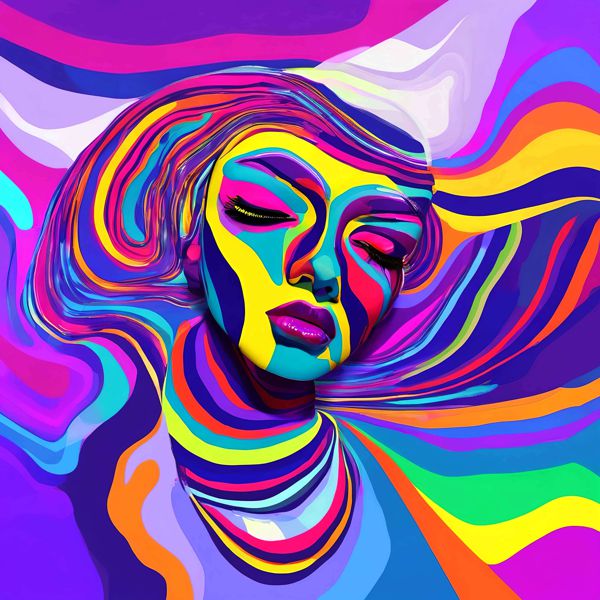 AIアートポスター カナブストラクド「非H.ボス的超現実」 Kanabstracd オリジナルアート作品 アートポスター アートプリント 壁掛けア..