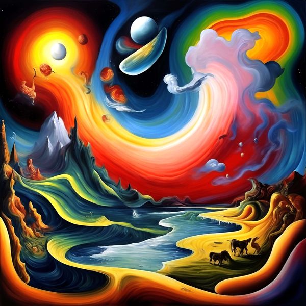 AIアートポスター カナブストラクド「ルーベンス的弓なき超現実」 Kanabstracd オリジナルアート作品 ..