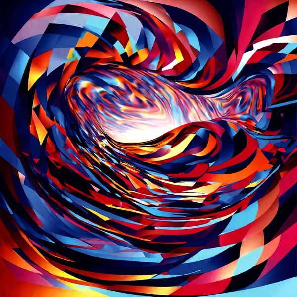 AIアートポスター カナブストラクド「オクラなき…」 Kanabstracd オリジナルアート作品 アートポスター..