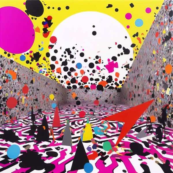 AIアートポスター カナブストラクド「ポロック的結び目なき不条理主義」 Kanabstracd オリジナルアート..